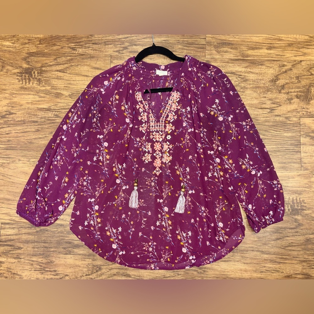 Mason & Belle Sheer Blouse Size Medium